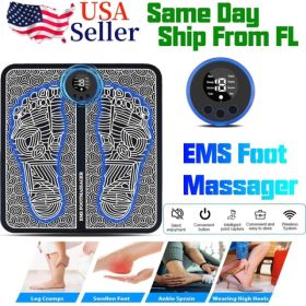 Electric Foot Massager Pad Blood Circulation Muscle Stimulator Mat. 19 Levels and 8 Modes-Massage Mat.