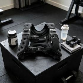 20 lbs Weighted Vest for Men & Women.  Adjustable Fitness Vest with Reflective Stripes for Running & Strength Training.