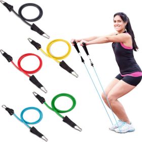 Resistance Tube Bands. 12 Piece Set With Instruction Booklet.