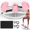Lateral Stepper for Exercise-Rocking Stepper Machine with Resistance Bands & Anti-Slip Mat and LCD Monitor