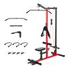 LAT Pull Down Machine. 3-in-1 Row Cable Machine For Home Gym with 3-Level Adjustable Seat & 4-Level Adjustable Foam Roller.