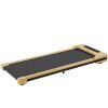 2.5HP Walking Pad, Under Desk Treadmill with Remote Control, Transport Wheels and LED Display for Home Gym Office