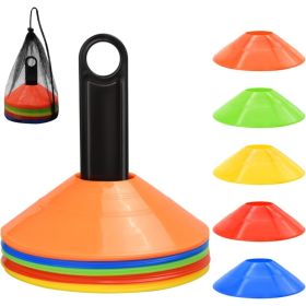 100pcs Disc Cones, Agility Soccer Cones With Carry Bag And Holder.