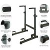 Power Tower Dip Station Adjustable Height Heavy Duty Multi-Function Fitness Training Equipment