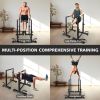 Dip Bar Station Set, 6 Level Adjustable Pull Up Bars, 1200lbs Heavy Duty Parallettes Bars, Dip Station for Full Body Workout Fitness.