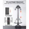 LAT Pull Down Machine, 3-in-1 Row Cable Machine, Cable Machines Home Gym with 18-Level Height Adjustment, Wall-Mount Design