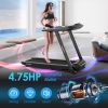 4.75HP Folding Treadmill with Preset Programs & Touch Screen Control.