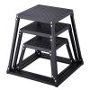 Plyometric Jump Boxes, 12/18/24 Inch Plyo Box, Platform and Jumping Agility Box, Anti-Slip Fitness Exercise Step Up Box Set for Home Gym Training