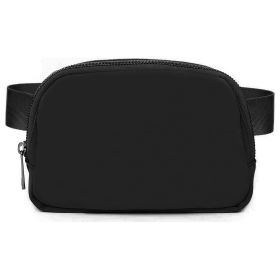 Sport Fanny Pack Unisex Waist Pouch Belt Bag Purse Chest Bag for Outdoor Sport Travel Beach Concerts Travel 20.86in-35.03in Waist Circumference with A (Option: BeltBagBlack)