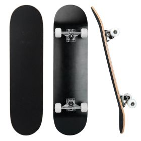 31x8in Skateboards Complete Standard Skate Boards For Girls Boys Beginner 9 Layers Maple Concave Skateboard For Kids Youth Teens (Option: SkateboardBlackboard)