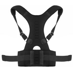 Unisex Posture Corrector Support Magnetic Lumbar Back Posture Support Belt Adjustable Upper Back Braces Clavicle Shoulder Brace Belt Pain Relief Thera (Option: BackBraceBeltS)