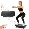 Full Body Vibration Plate Exercise Machine, 10 Adjustable Speed Levels With Remote Control & Music Function, 440LBS Weight Capacity.  Black