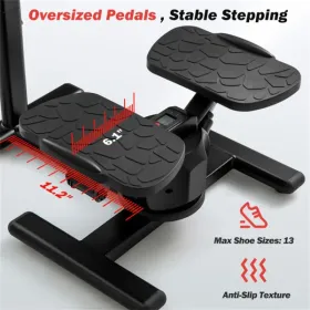 Multi-Functional Exercise Stepper - Step+Twist Design, 300lbs Capacity, Non-Slip Pedals+Stable Metal Frame (Option: defaulttitle)