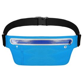 Unisex Sport Waist Pack Running Belt Bag Pouch Adjustable Bounce Free Sweat-Proof Lightweight Slim (Option: WaistBeltBagBlue)