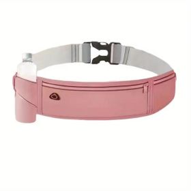 Secure Running Belt Pack – Lockable Zipper & Breathable Mesh for Phone/Wallet Storage (Ideal for Jogging & Travel) (Color: Dusty Rose)