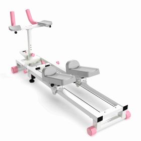 Crawl Spine Twist & Stretch Trainer, Multi-Functional Core Posture Correction Workout Equipment, Adjustable Home & Office Back Stretching Machine. (Color: Pink)