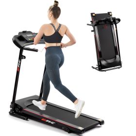 FYC Folding Treadmill with Bluetooth and Incline.  Portable & Foldable for Easy Storage.  Great for Home Gym Fitness Activities: Walking & Jogging. (Color: Black)