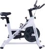 Stationary Indoor Exercise Bike with LCD Monitor and Comfortable Seat Cushion for Home Gym Cardio Fitness Training.