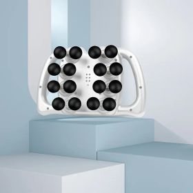 High-Power Fascia Massage Gun with 6 Interchangeable Heads - Adjustable 16-Level Intensity for Athletes & Pain Relief (Color: White)