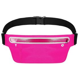 Unisex Sport Waist Pack Running Belt Bag Pouch Adjustable Bounce Free Sweat-Proof Lightweight Slim (Option: WaistBeltBagPink)
